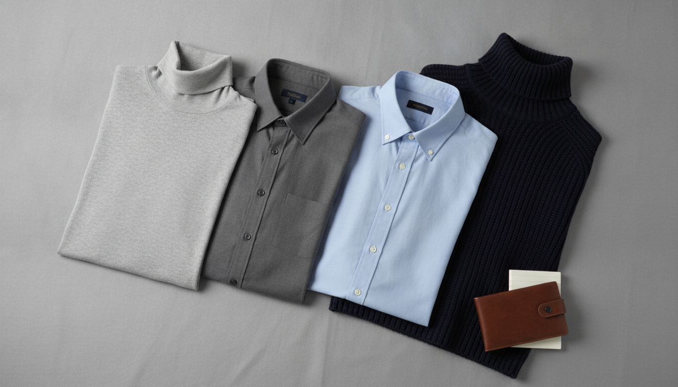 Men’s Turtleneck Button-Up Fit vs Regular Button-Up